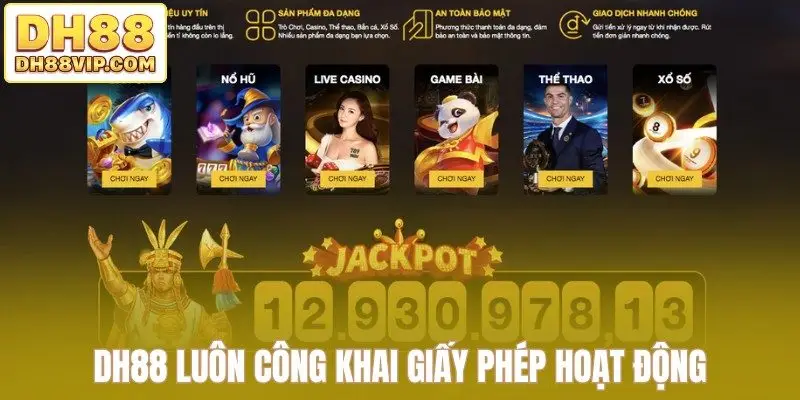 DH88 luôn công khai giấy phép hoạt động